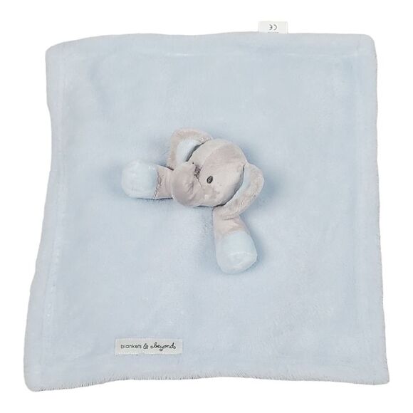Blankets and Beyond Elephant Lovey Blue Gray Security Blanket Baby Infant Nunu - Picture 2 of 12